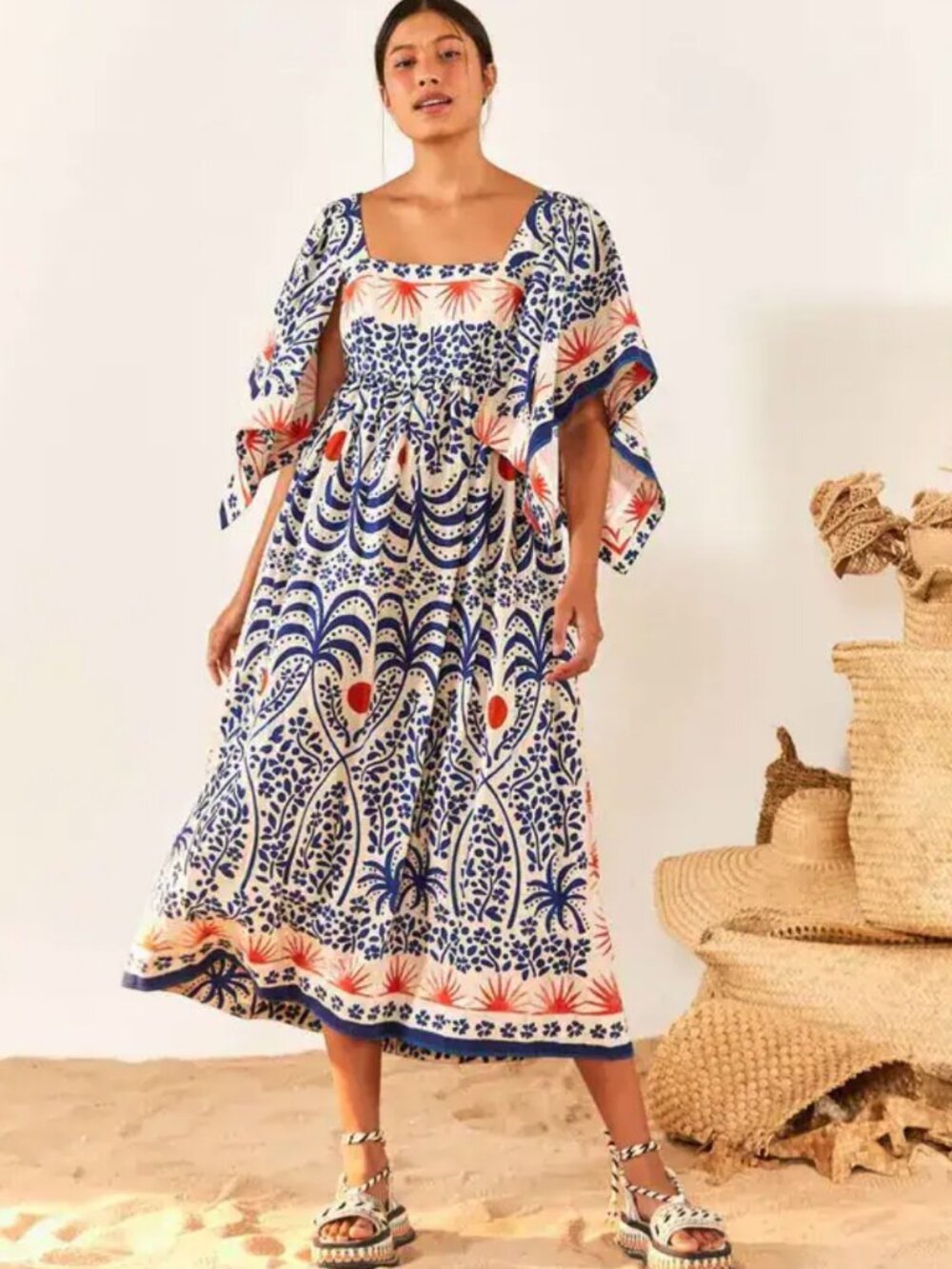 Farm Rio Afternoon Breeze Midi Dress